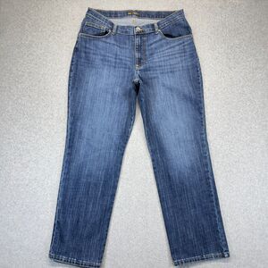 Lee Relaxed Fit Straight Leg Mid Rise Jeans Women’s 10 Short Blue